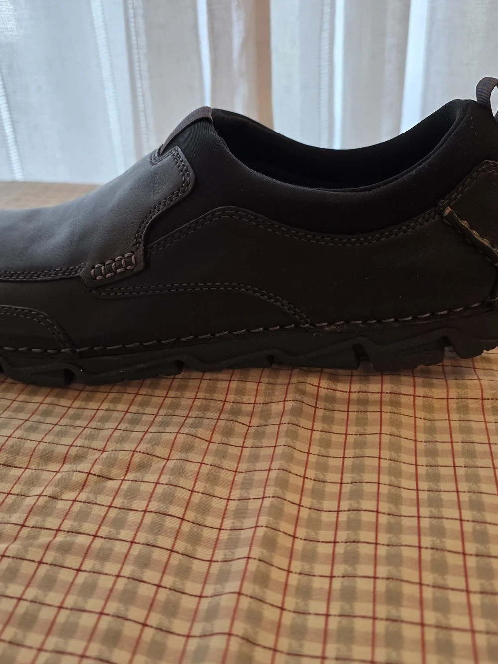 Rockport Men’s Black Slip-On Leather Loafers